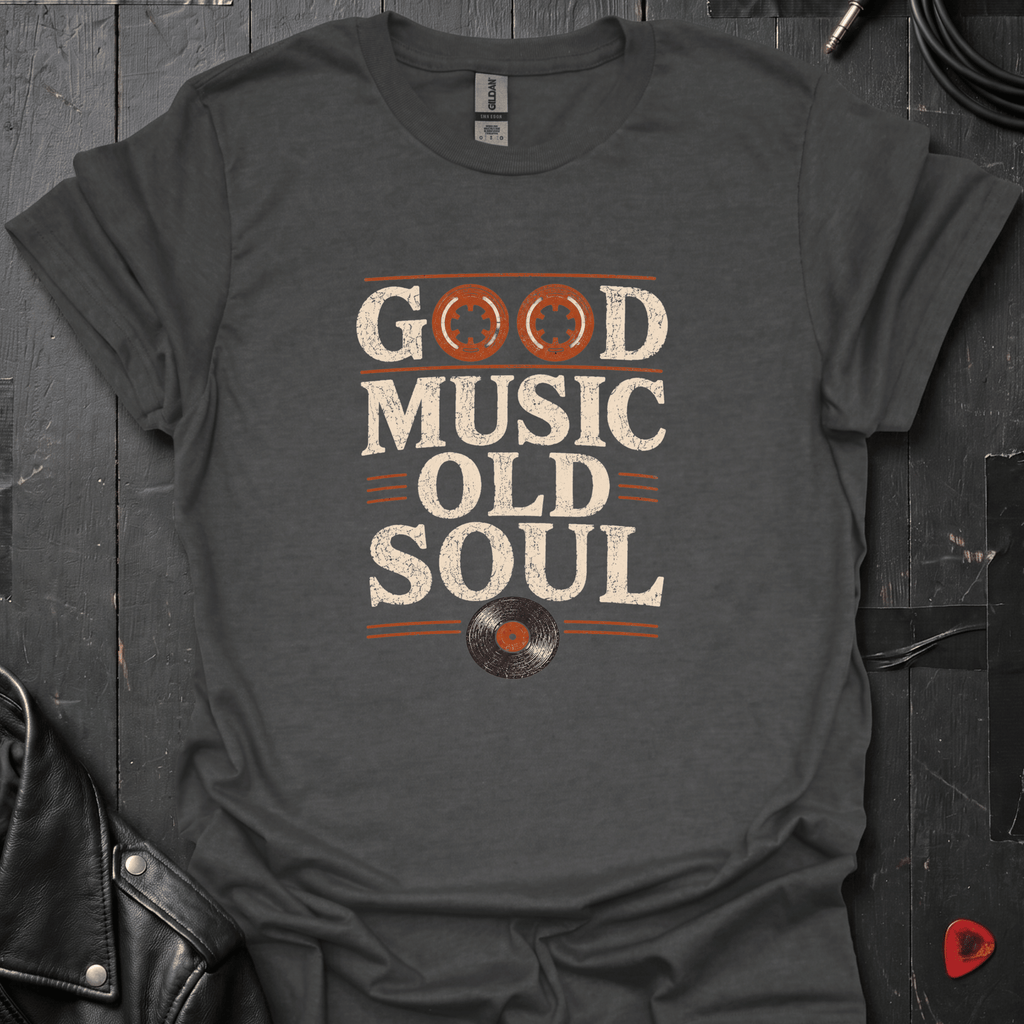 Good Music Old Soul T-Shirt - Dark Heather - T-Shirt