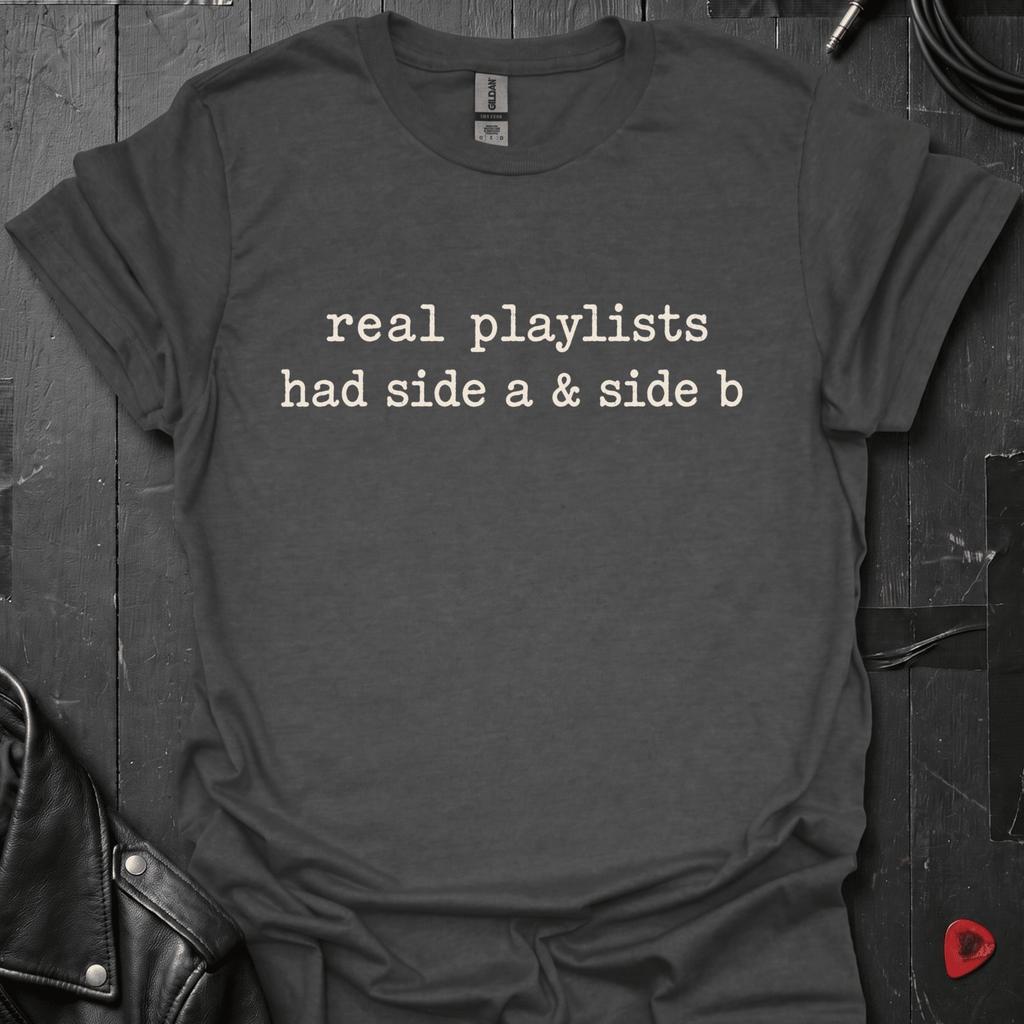 Real Playlists T-Shirt - Dark Heather - T-Shirt