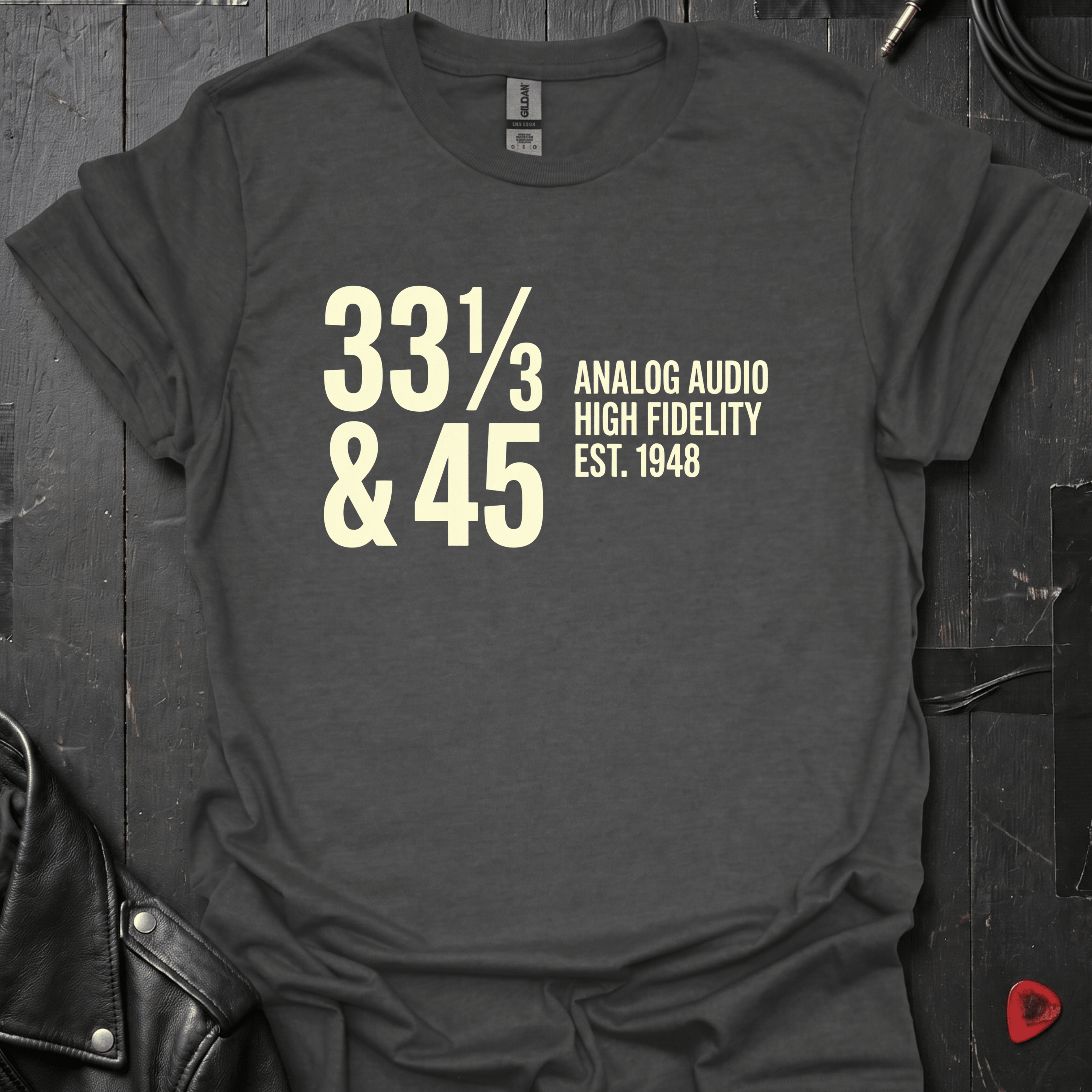 High Fidelity Audio T-Shirt - Dark Heather - T-Shirt