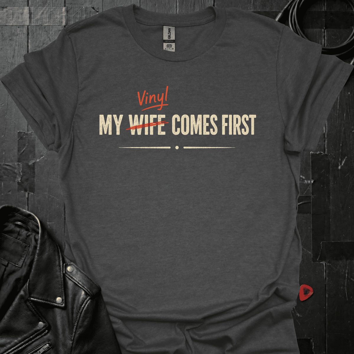 Love My Vinyl T-Shirt - Dark Heather - T-Shirt
