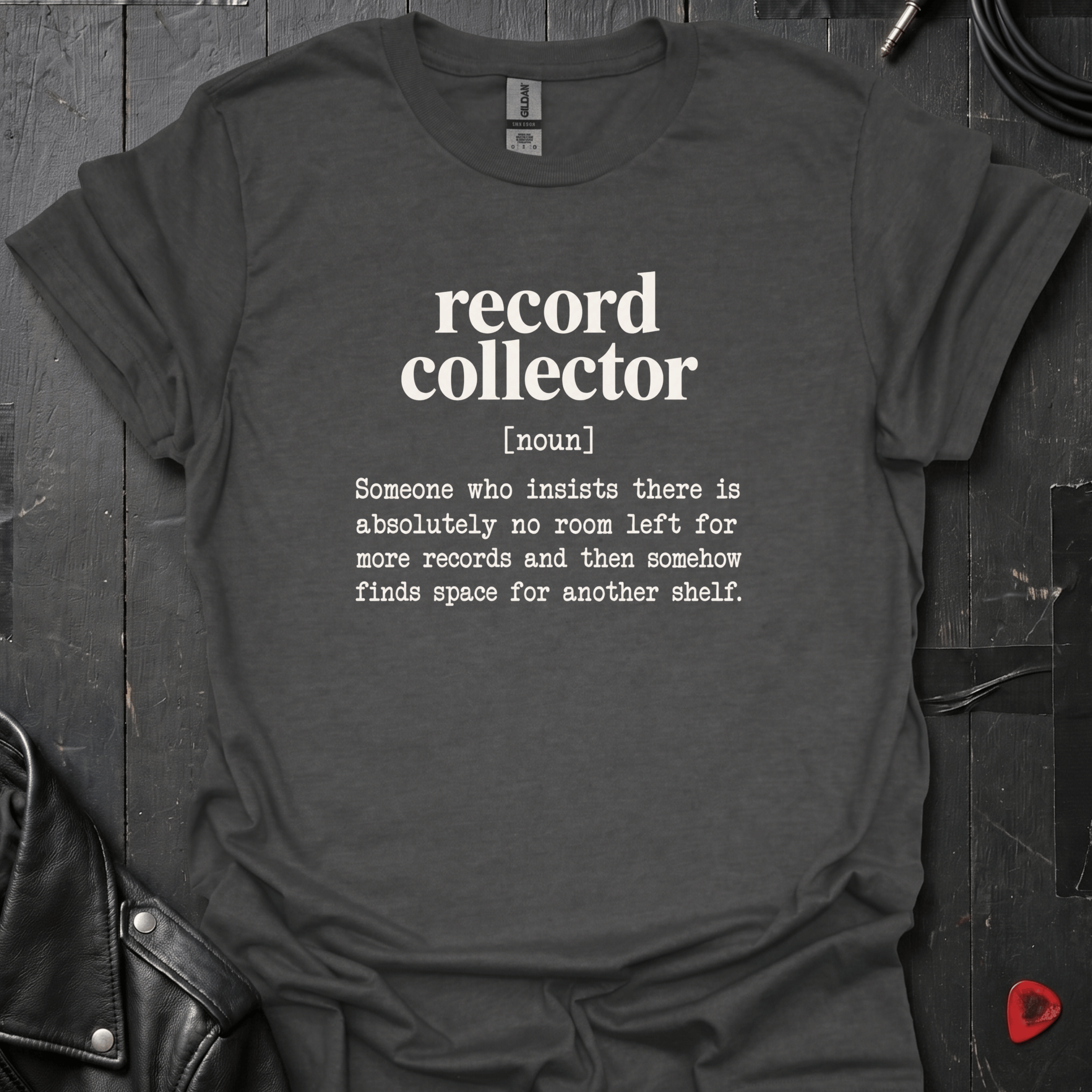 Record Collector Definition T-Shirt - Dark Heather - T-Shirt