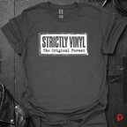 Strictly Vinyl The Original Format T-Shirt | Vinyl Lover Tee - Dark Heather - T-Shirt