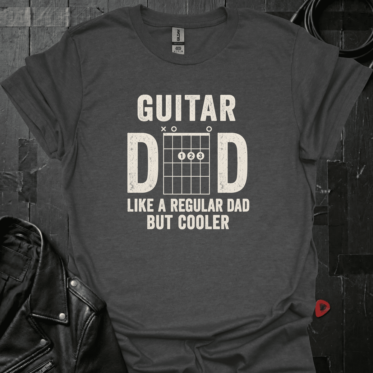 Guitar Dad T-Shirt - Dark Heather - T-Shirt