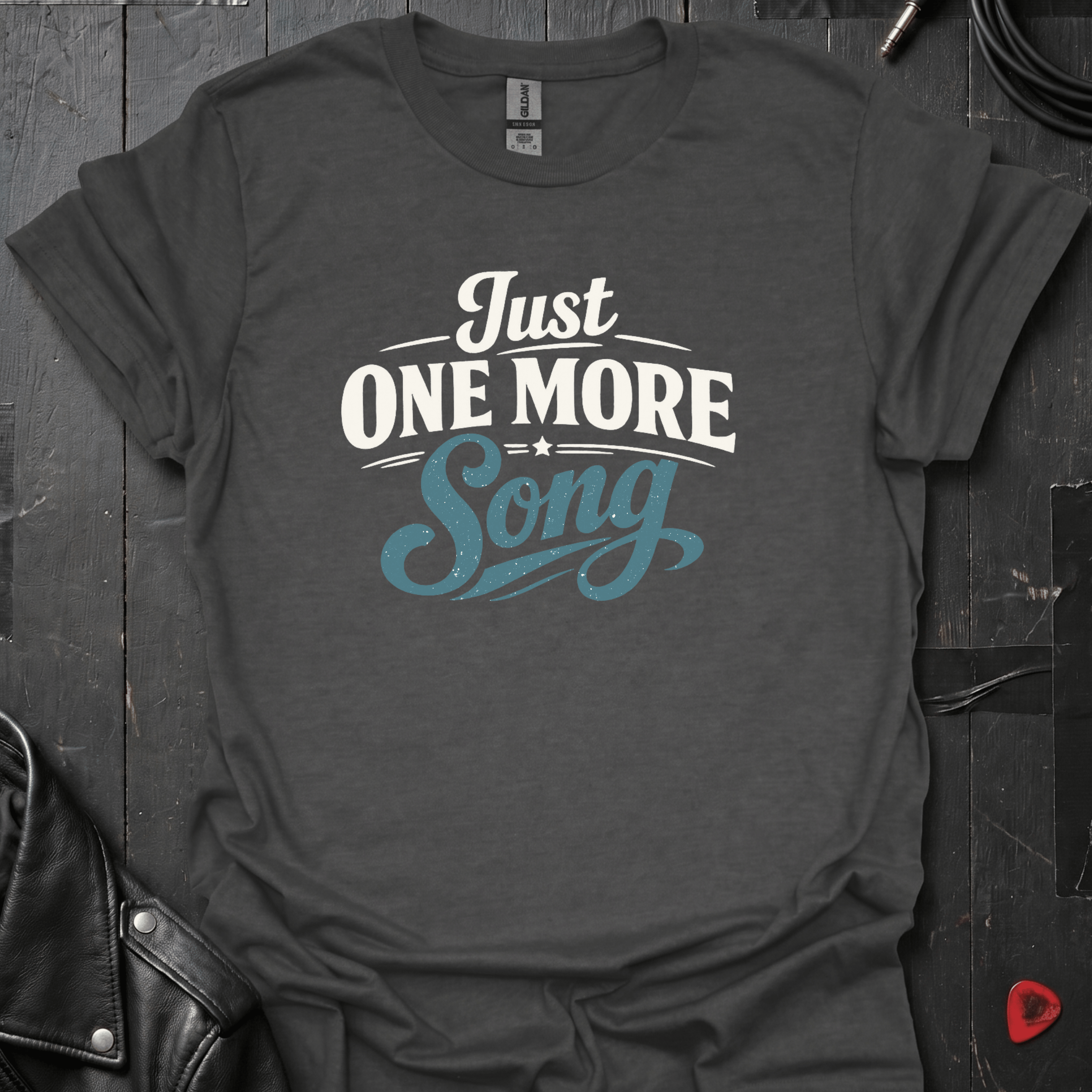Just One More Song T-Shirt - Dark Heather - T-Shirt