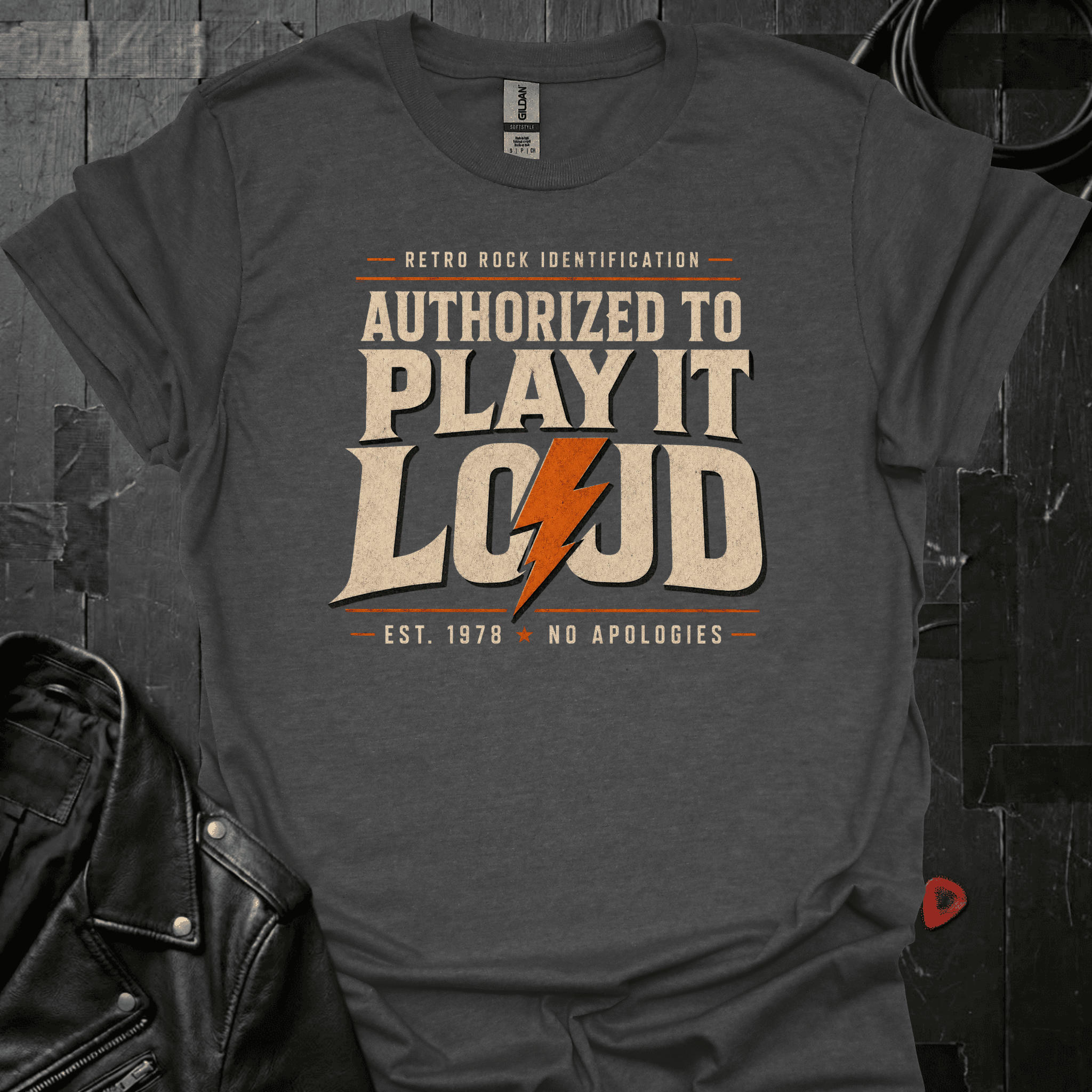 Authorized To Play It Loud T-Shirt - Dark Heather - T-Shirt