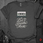 Live & Breath Music T-Shirt - Dark Heather - T-Shirt