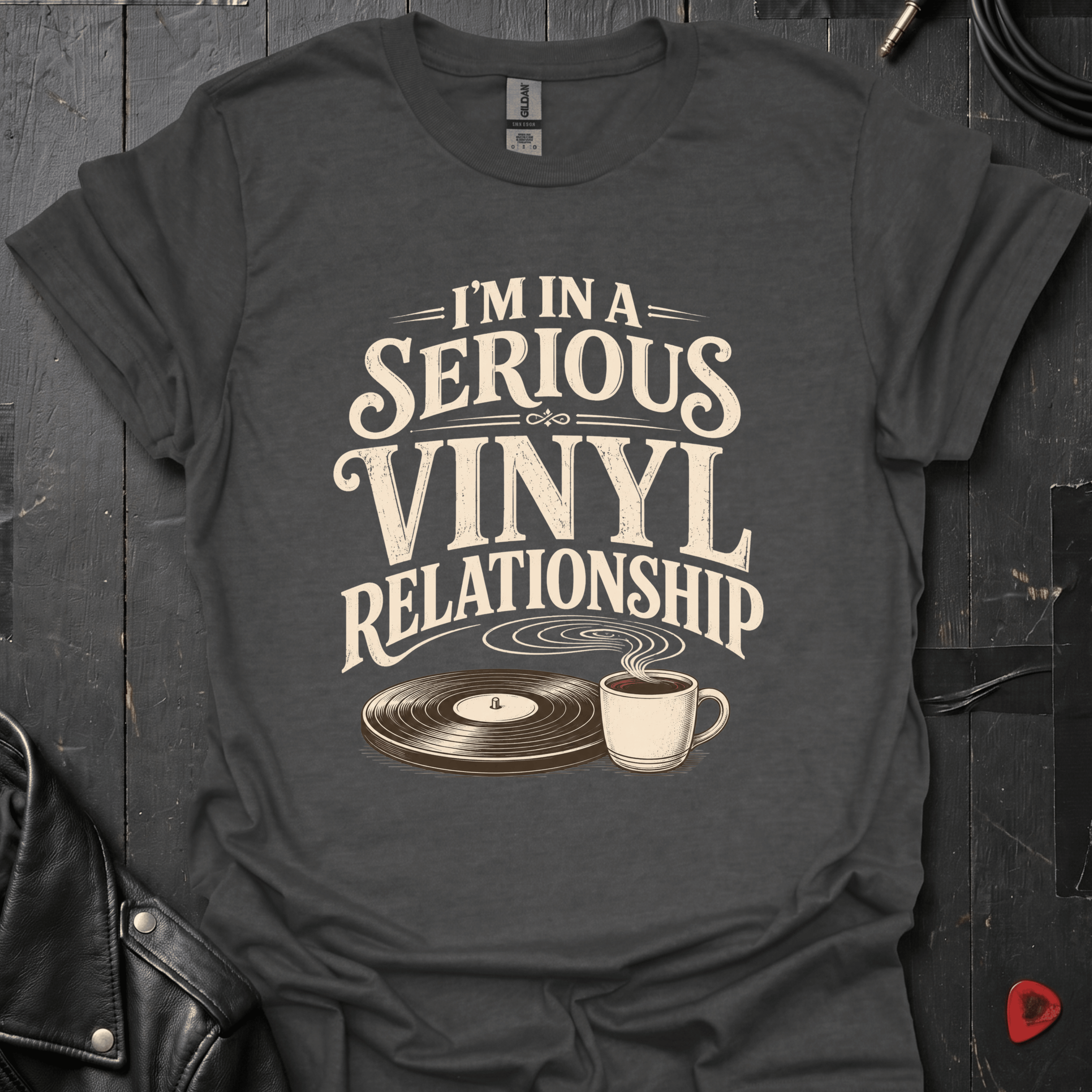 Vinyl Relationship T-Shirt - Dark Heather - T-Shirt