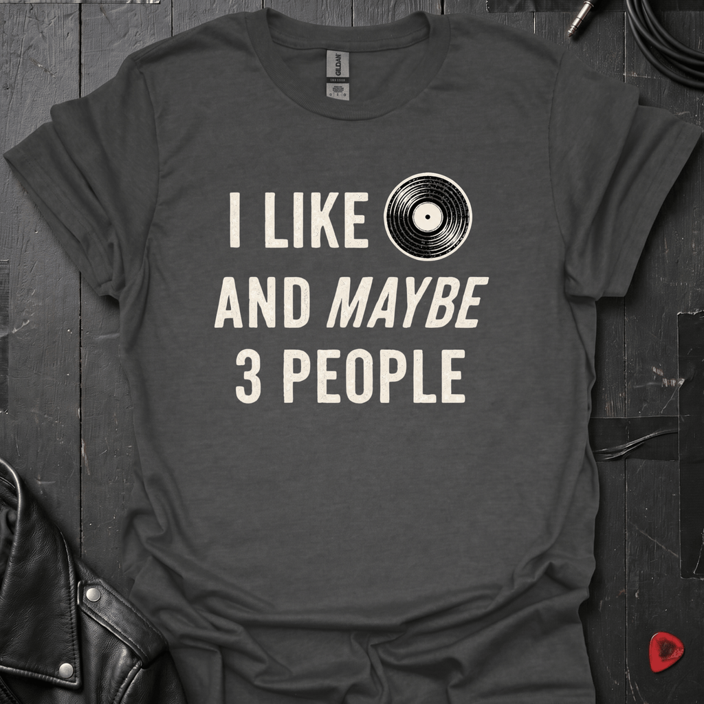 I Like Vinyl T-Shirt - Dark Heather - T-Shirt