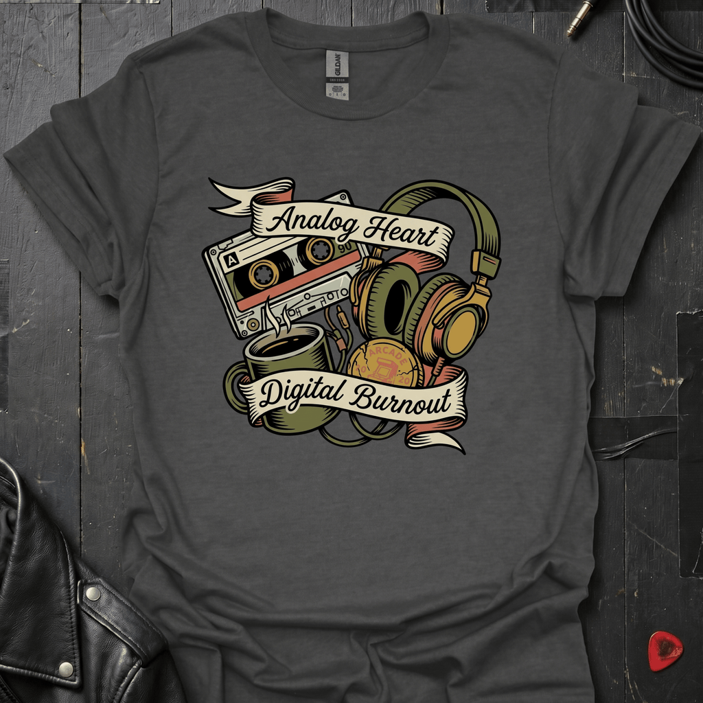 Digital Burnout T-Shirt - Dark Heather - T-Shirt