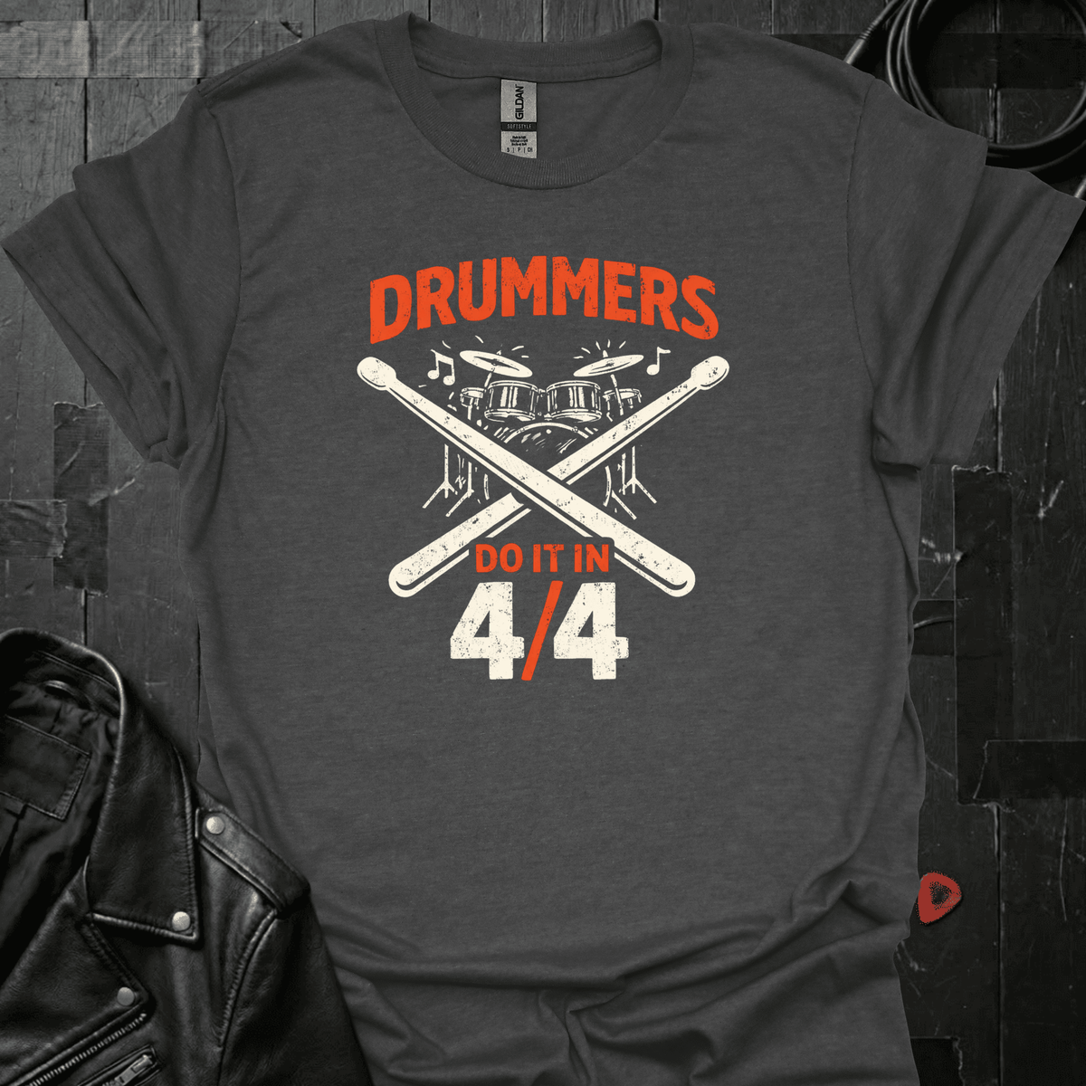 Drummers Rhythm T-Shirt - Dark Heather - T-Shirt