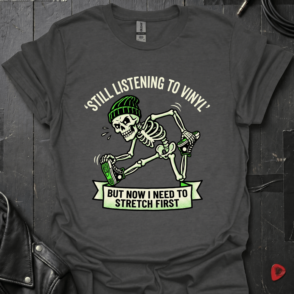 Still Listening To Vinyl T-Shirt - Dark Heather - T-Shirt