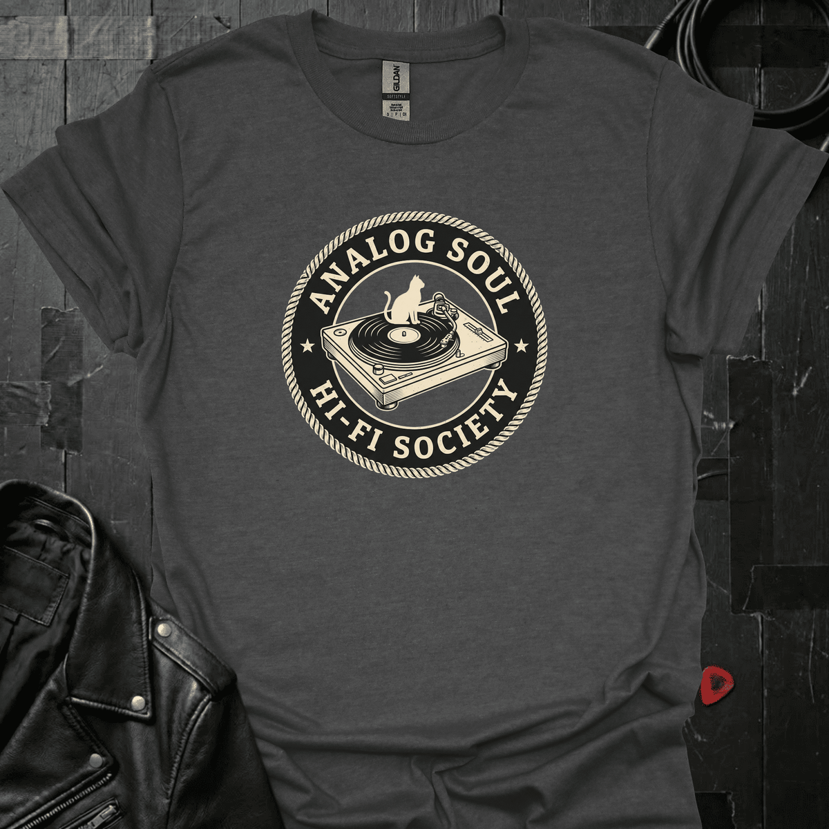 Groove Cat T-Shirt - Dark Heather - T-Shirt