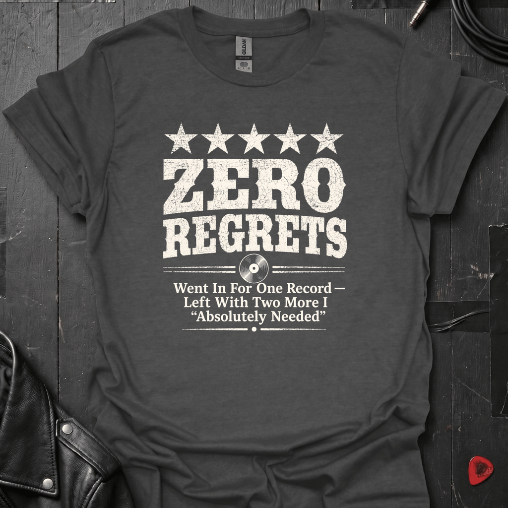 Zero Regrets Review T-Shirt - Dark Heather - T-Shirt