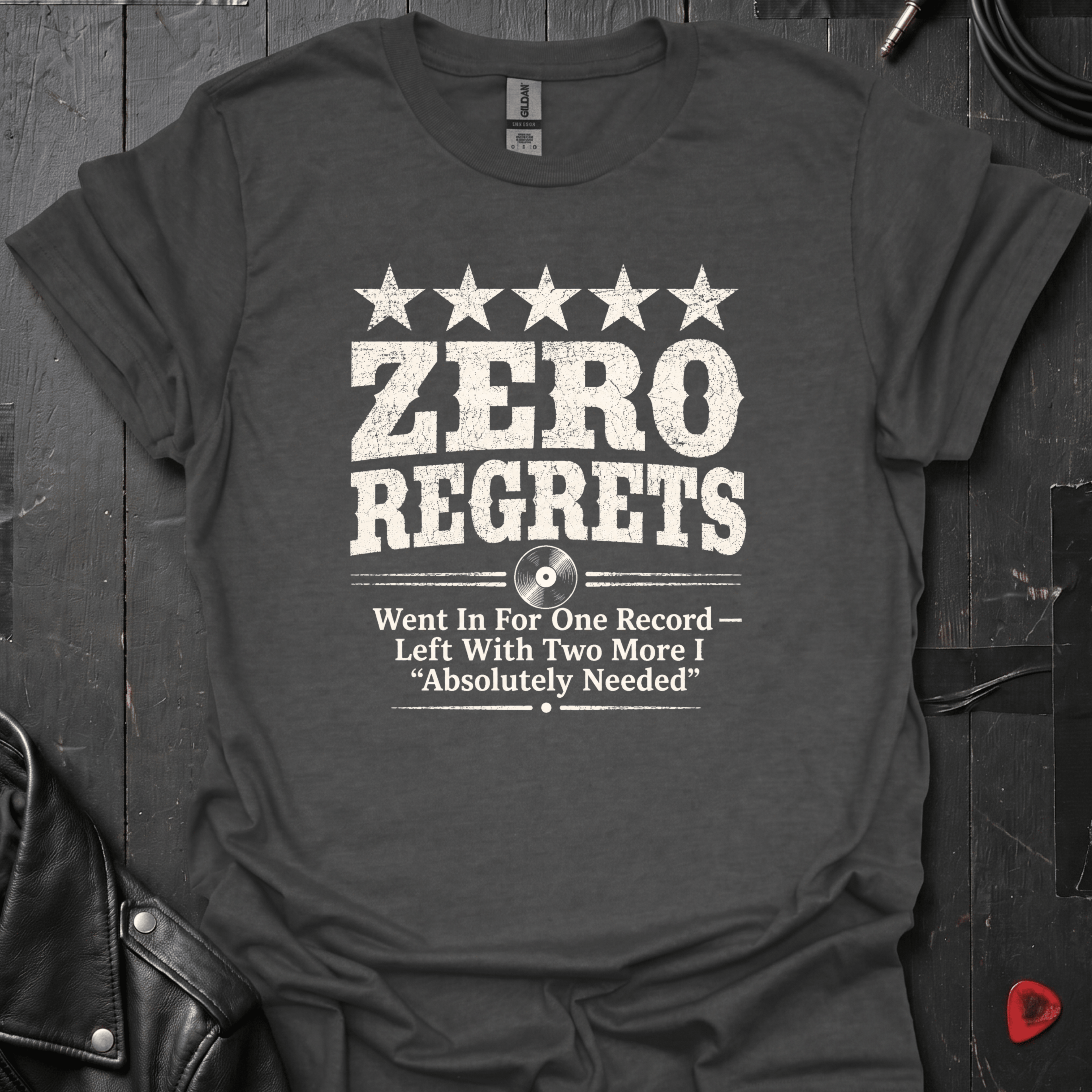 Zero Regrets Review T-Shirt - Dark Heather - T-Shirt
