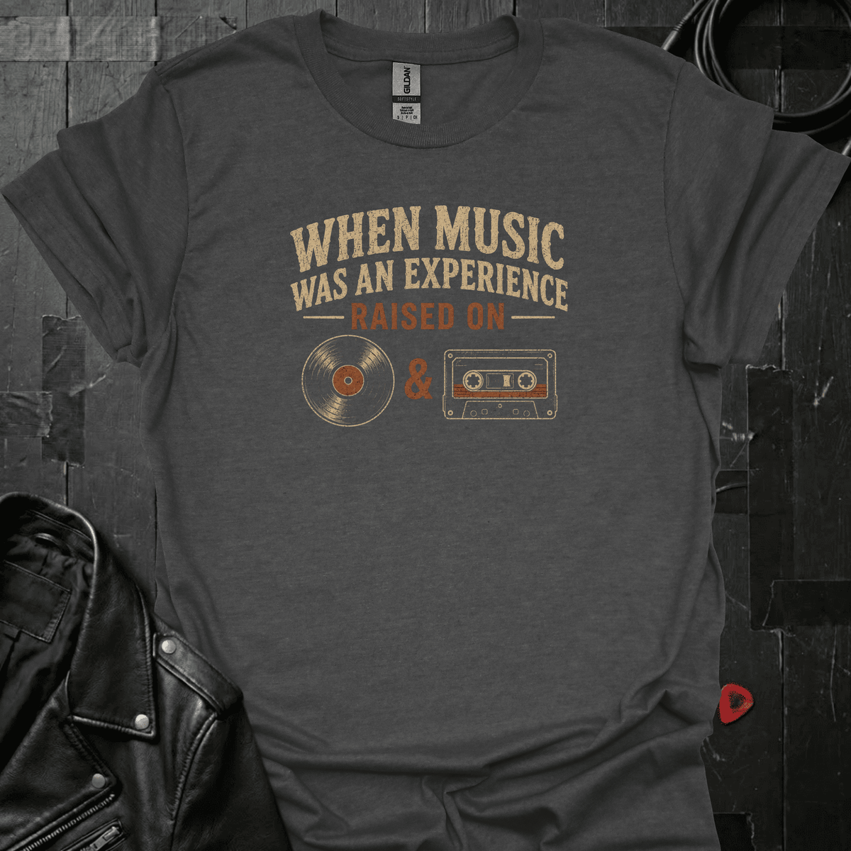 Music Was An Experience T-Shirt - Dark Heather - T-Shirt