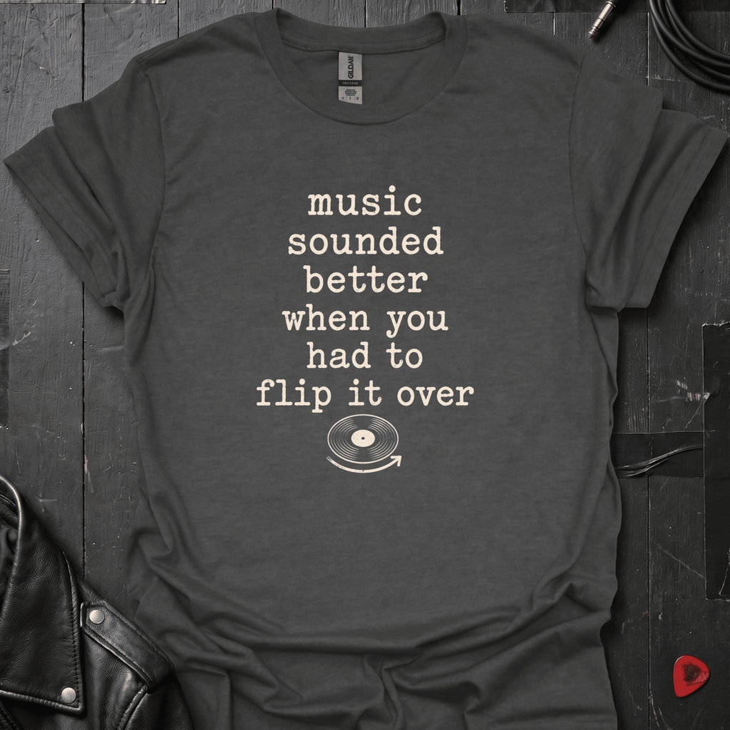 Flip It Over T-Shirt - Dark Heather - T-Shirt