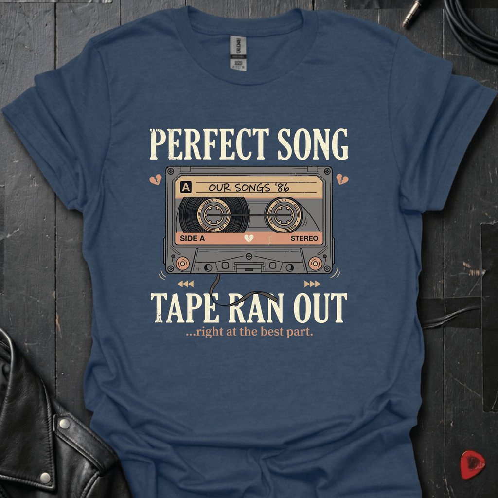 Tape Ran Out T-Shirt - Heather Navy - T-Shirt
