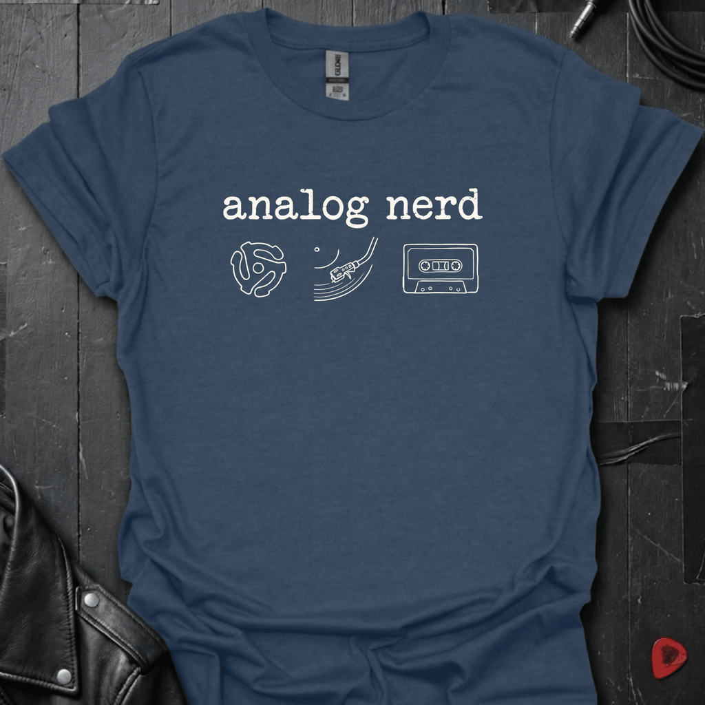 Analog Nerd T-Shirt - Heather Navy - T-Shirt