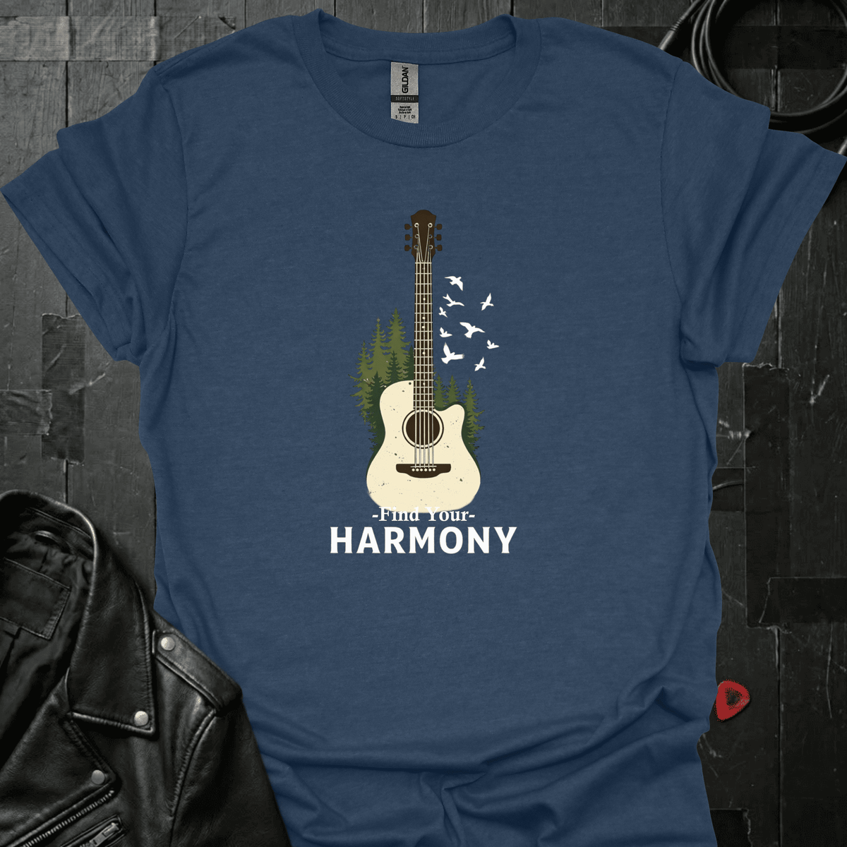 Find Your Harmony T-Shirt - Heather Navy - T-Shirt