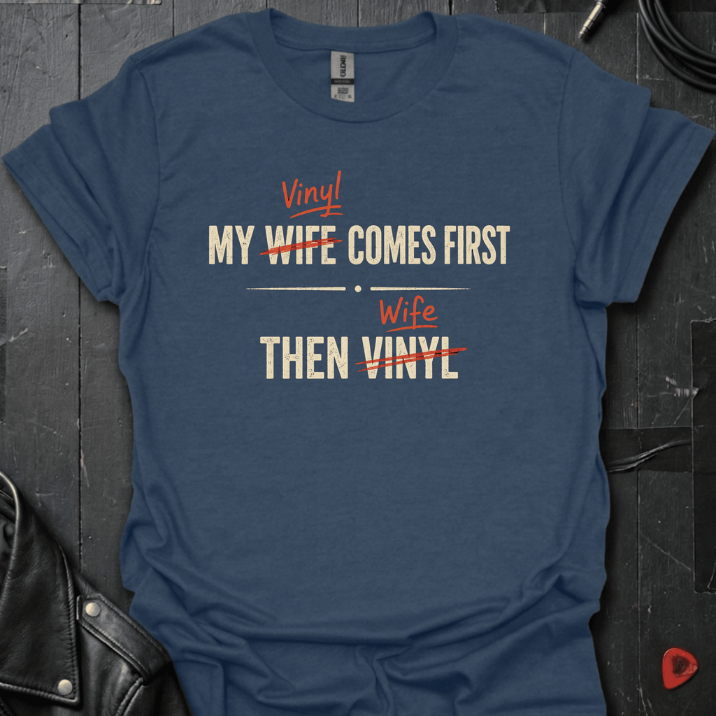 Love My Vinyl T-Shirt - Heather Navy - T-Shirt