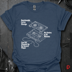 Cassette Tape Diagram T-Shirt - Heather Navy - T-Shirt