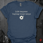 Life Happens T-Shirt - Heather Navy - T-Shirt
