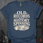 History On Vinyl T-Shirt - Heather Navy - T-Shirt