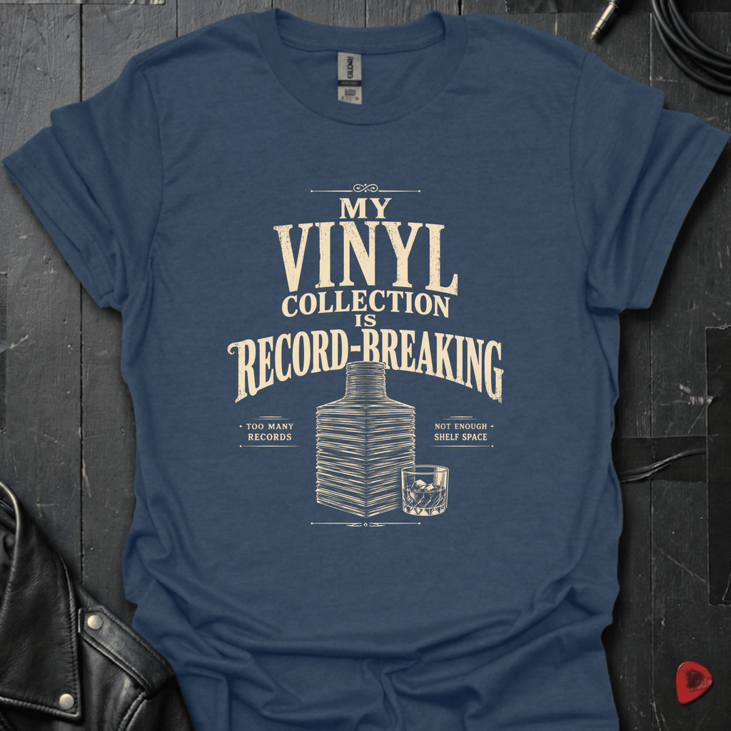 My Vinyl Collection T-Shirt - Heather Navy - T-Shirt