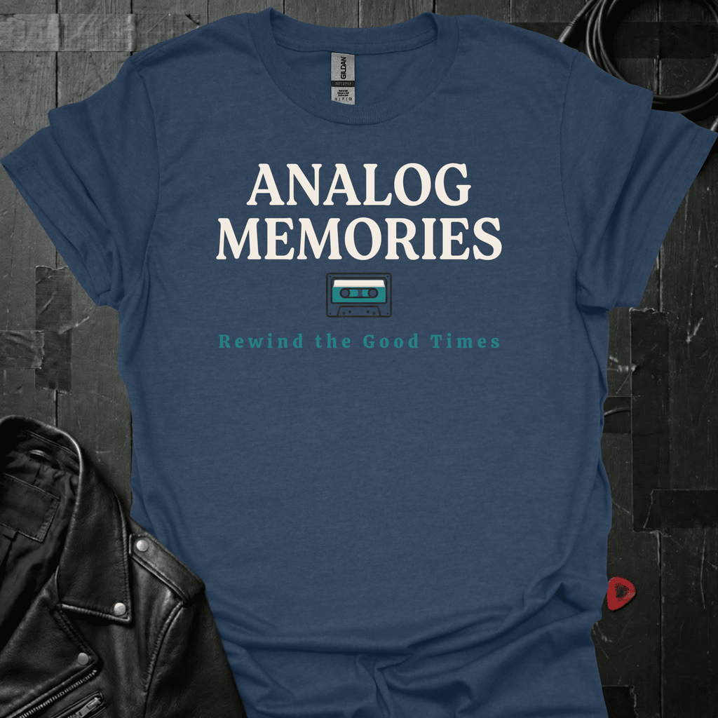 Analog Memories T-Shirt - Heather Navy - T-Shirt