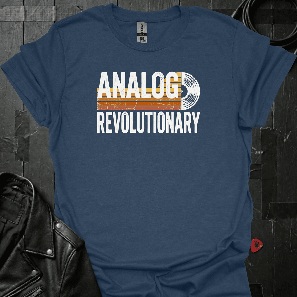 Analog Revolutionary T-Shirt - Heather Navy - T-Shirt