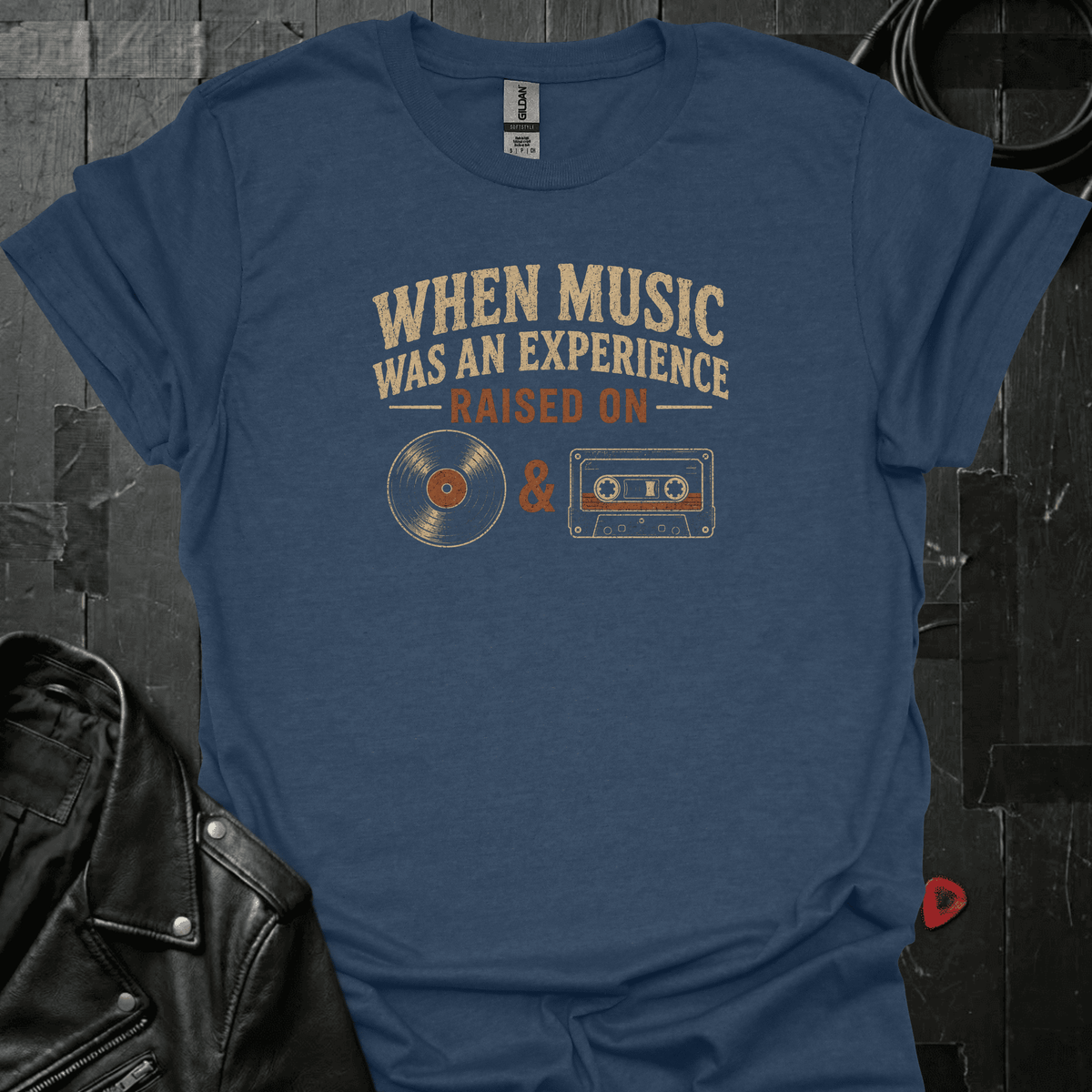 Music Was An Experience T-Shirt - Heather Navy - T-Shirt