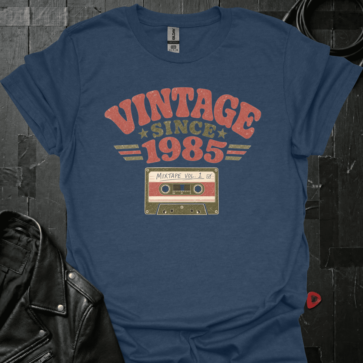 Vintage Since 1985 T-Shirt - Heather Navy - T-Shirt