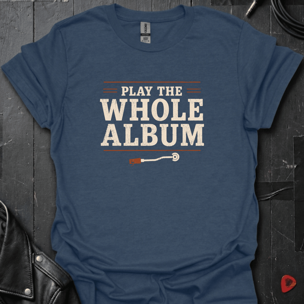 Play The Whole Album T-Shirt - Heather Navy - T-Shirt