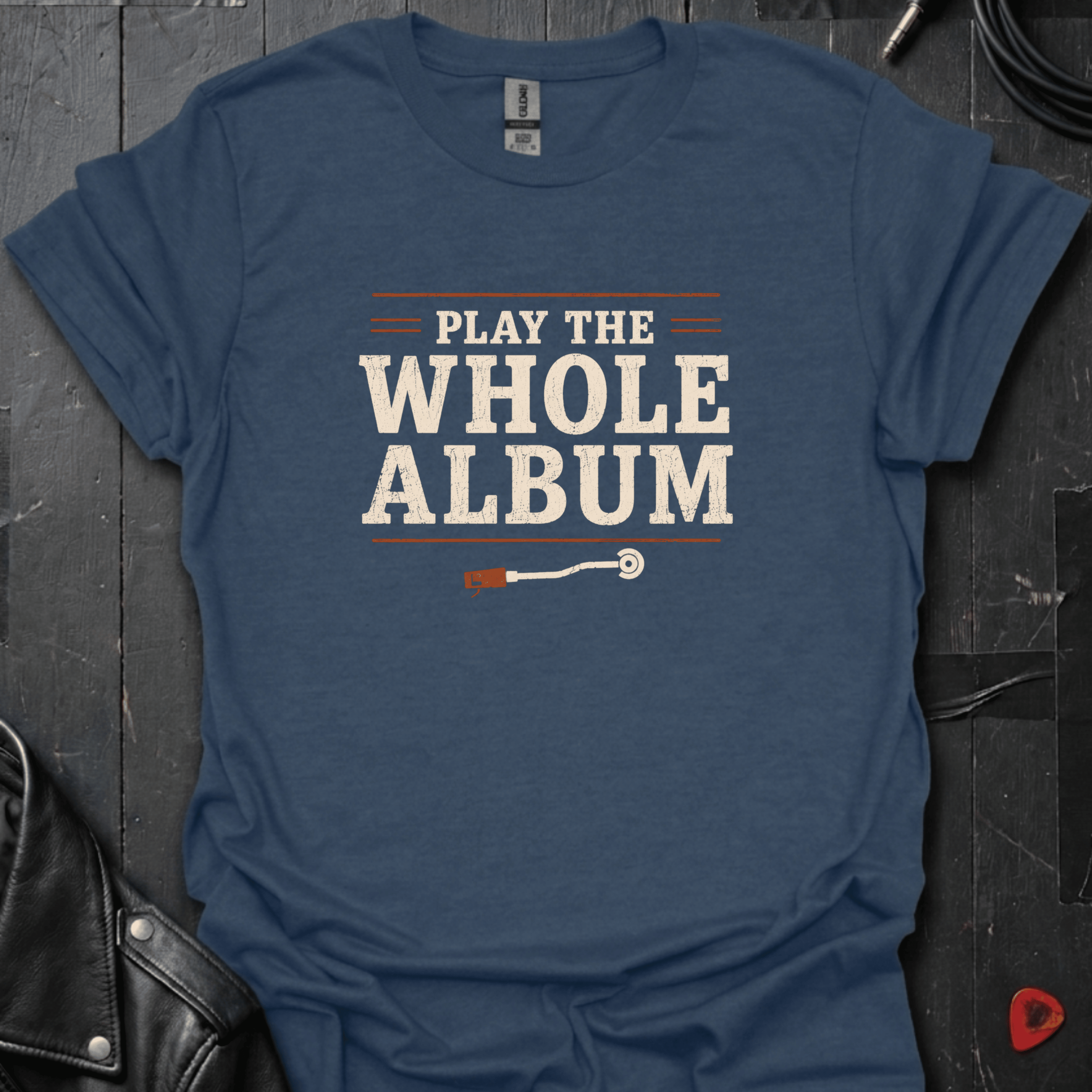 Play The Whole Album T-Shirt - Heather Navy - T-Shirt