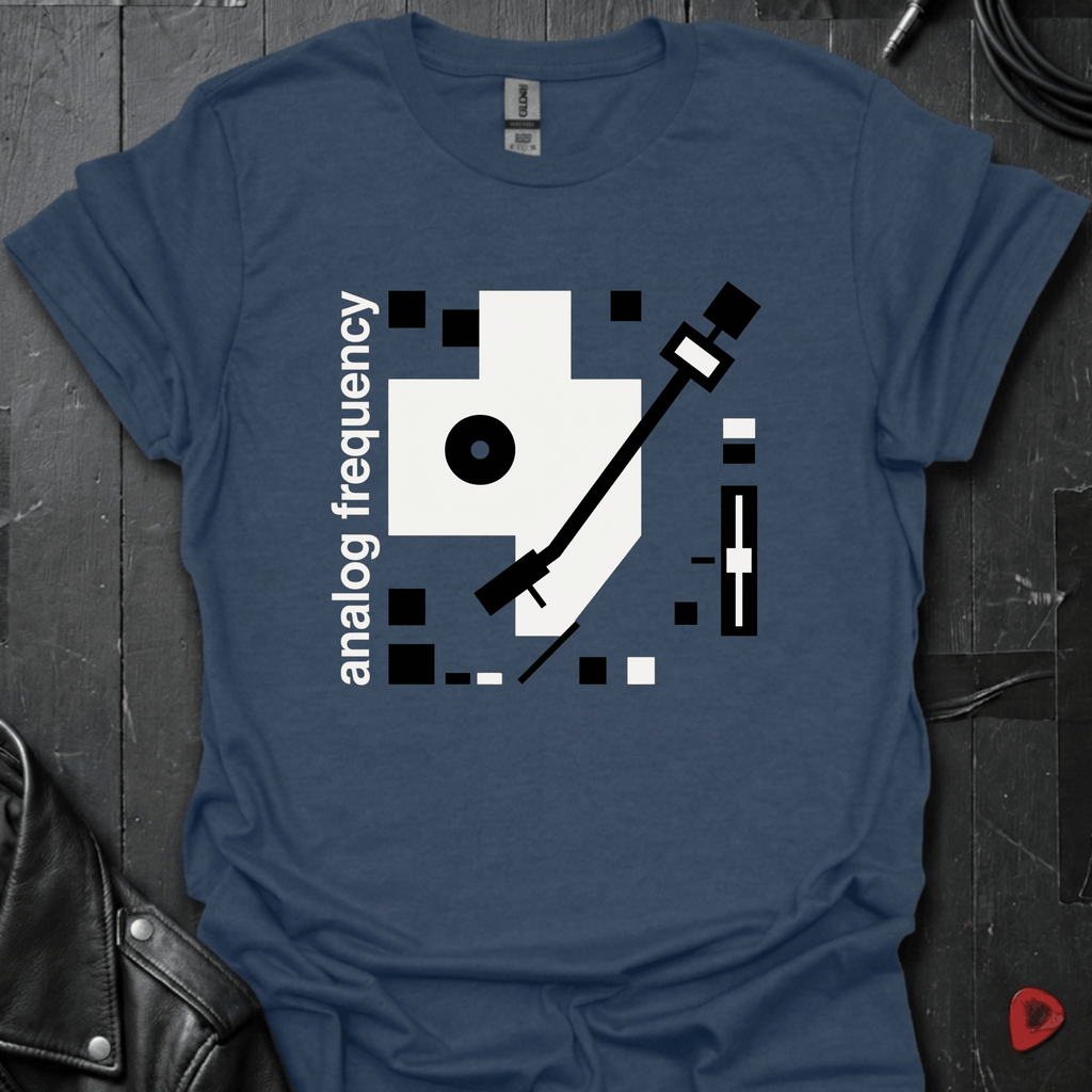 Analog Frequency T-Shirt - Heather Navy - T-Shirt