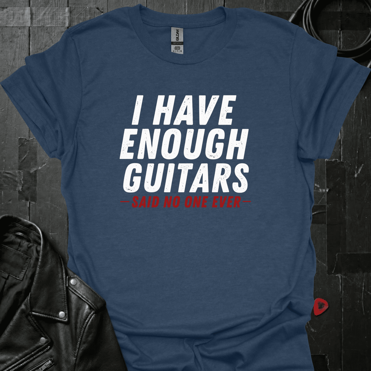 I Have Enough Guitars T-Shirt - Heather Navy - T-Shirt