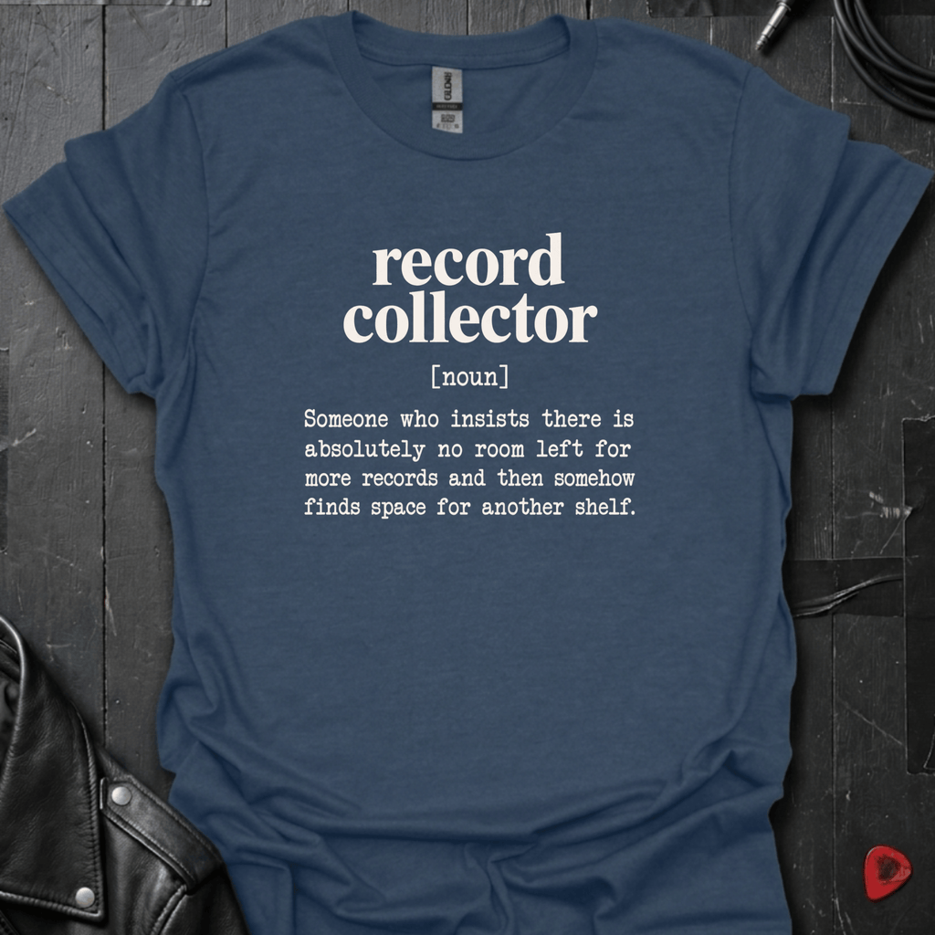 Record Collector Definition T-Shirt - Heather Navy - T-Shirt