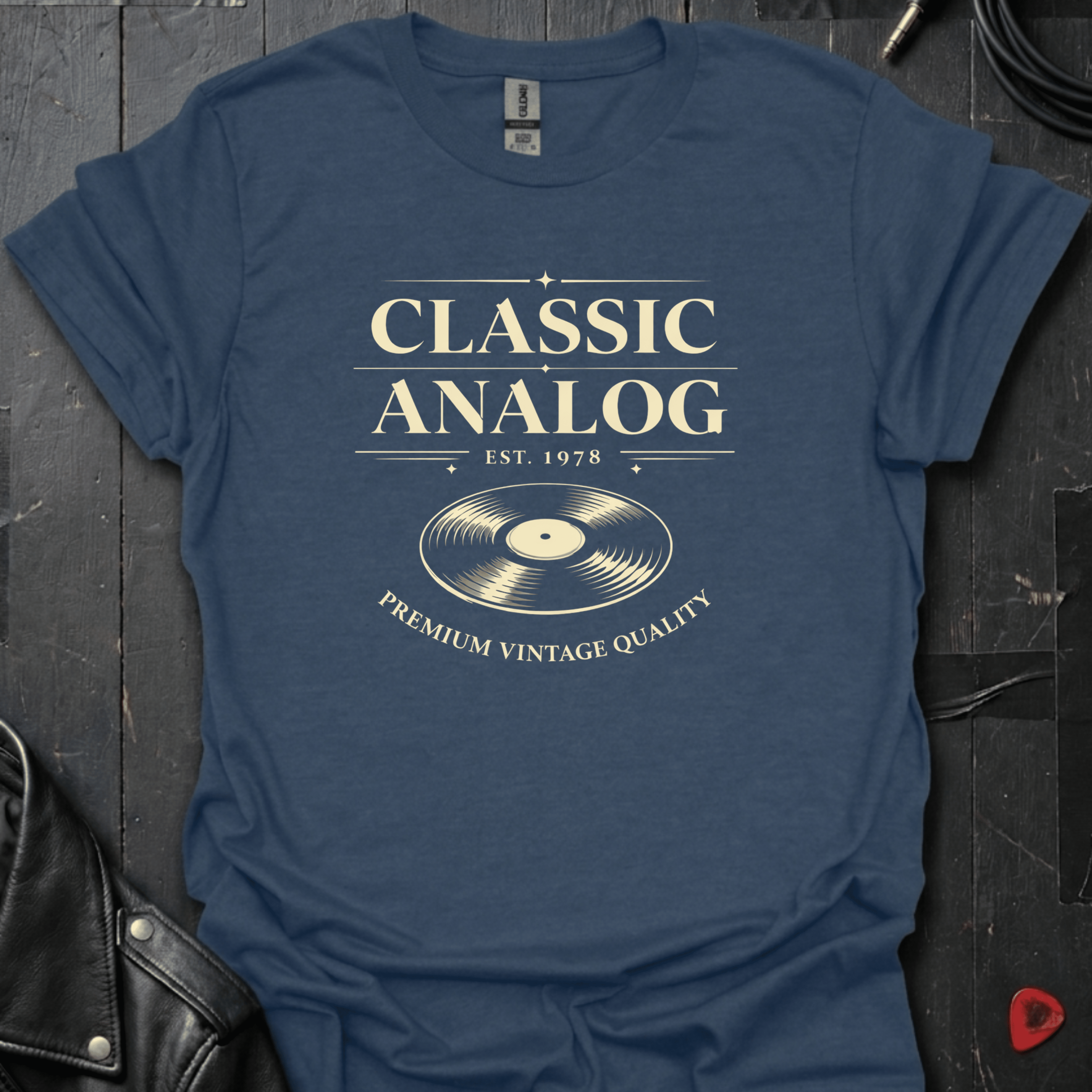 Classic Analog T-Shirt - Heather Navy - T-Shirt