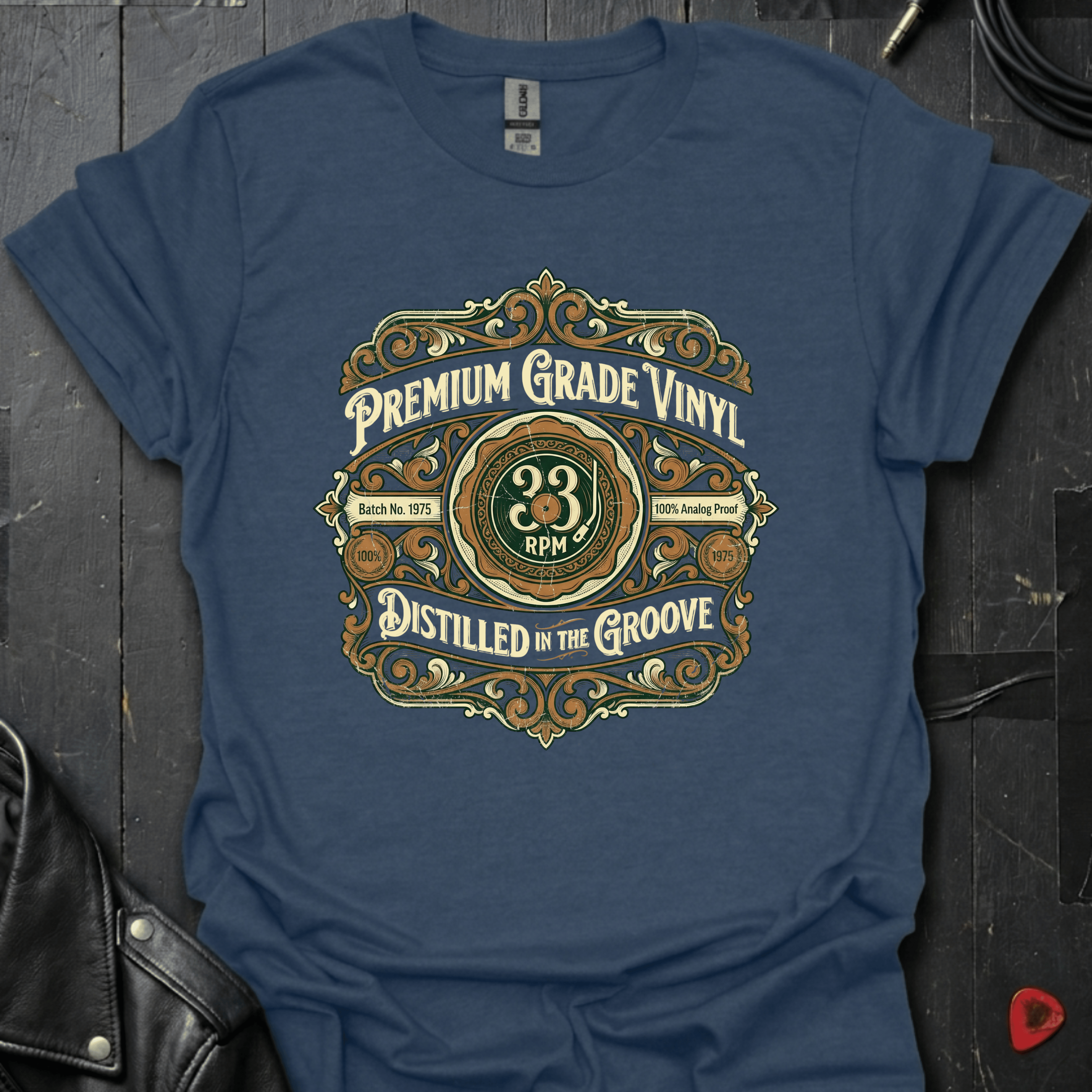Premium Grade Vinyl T-Shirt - Heather Navy - T-Shirt