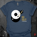 Vinyl Turntable Diagram T-Shirt - Heather Navy - T-Shirt