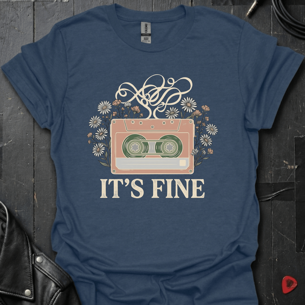 It's Fine T-Shirt - Heather Navy - T-Shirt