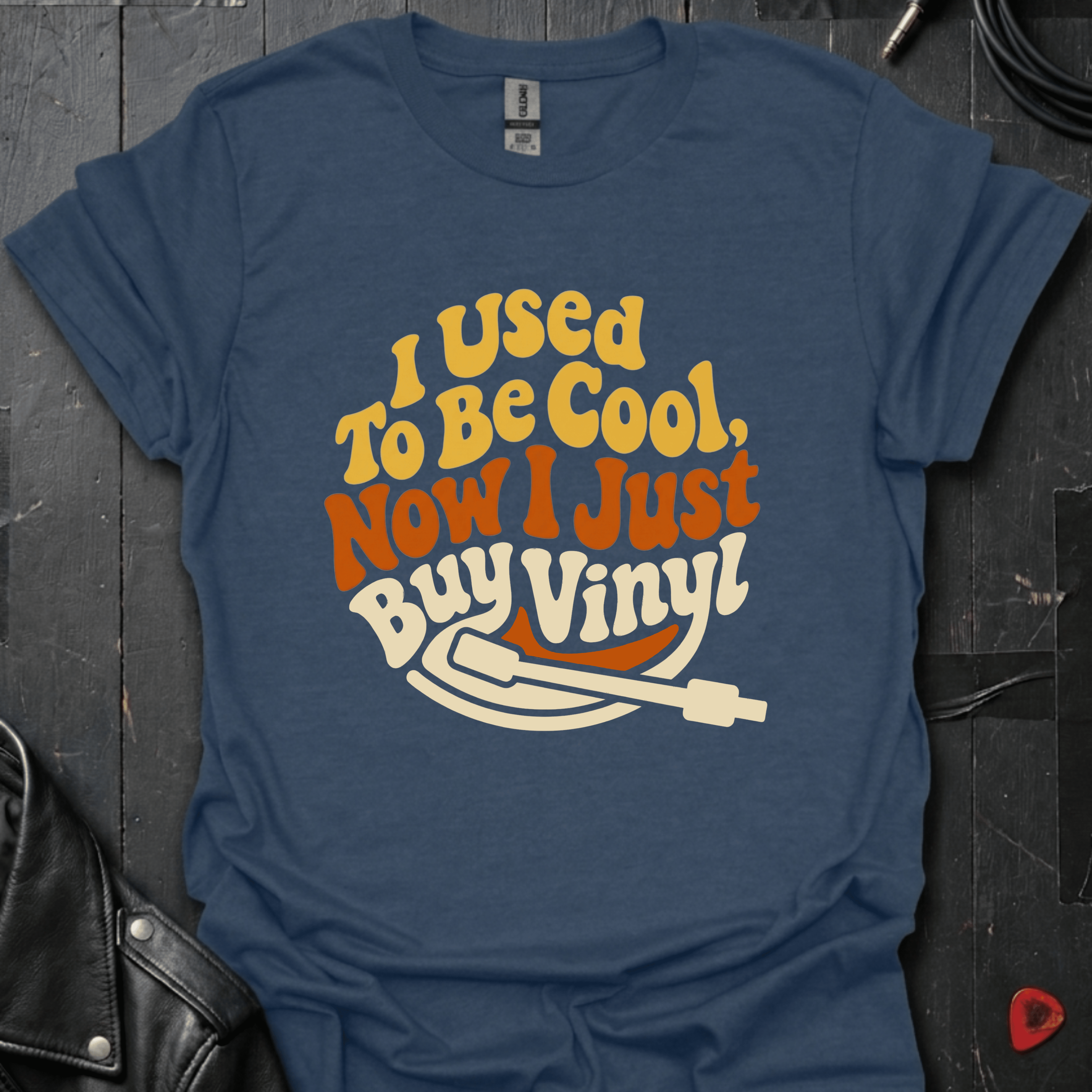 I Just Buy Vinyl T-Shirt - Heather Navy - T-Shirt