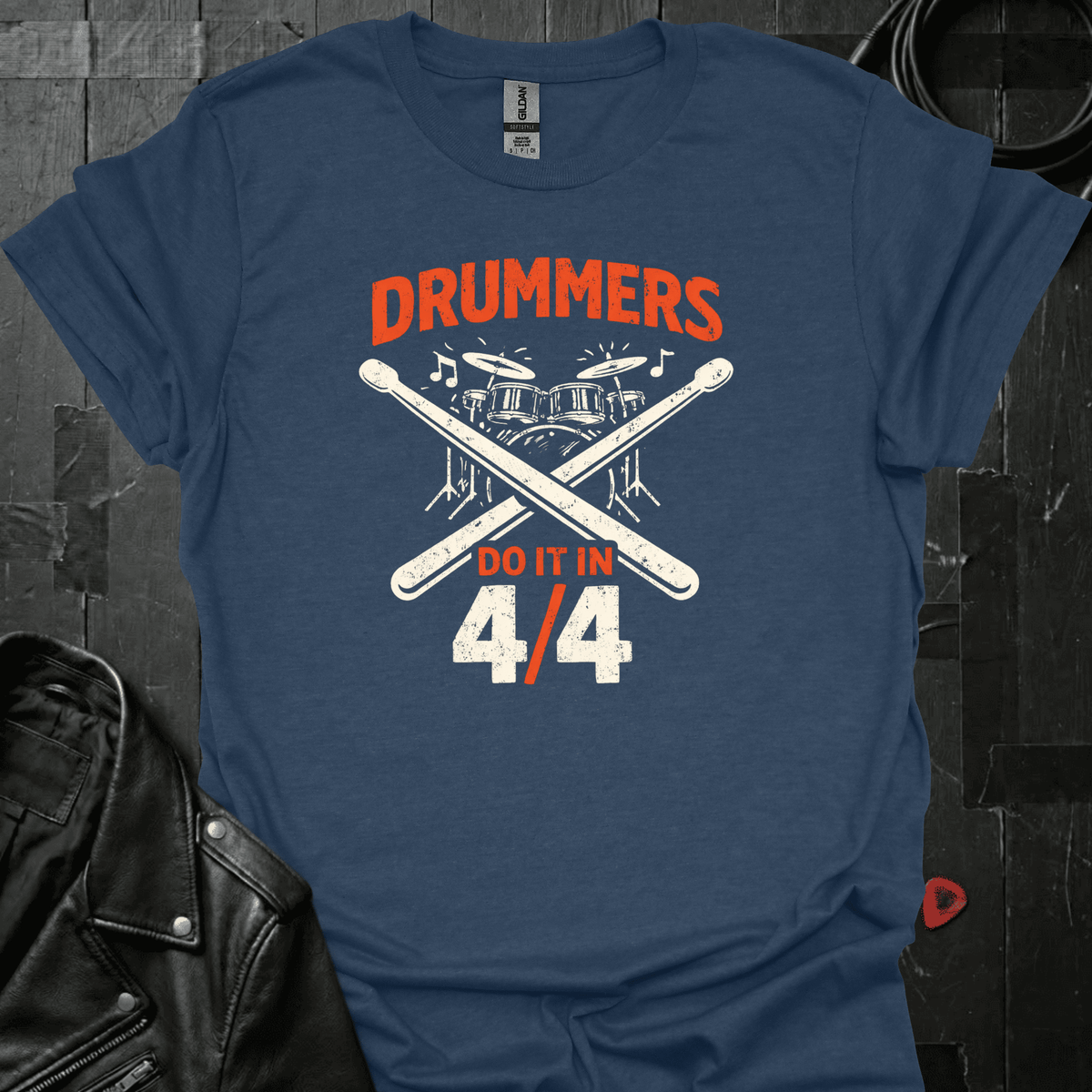 Drummers Rhythm T-Shirt - Heather Navy - T-Shirt
