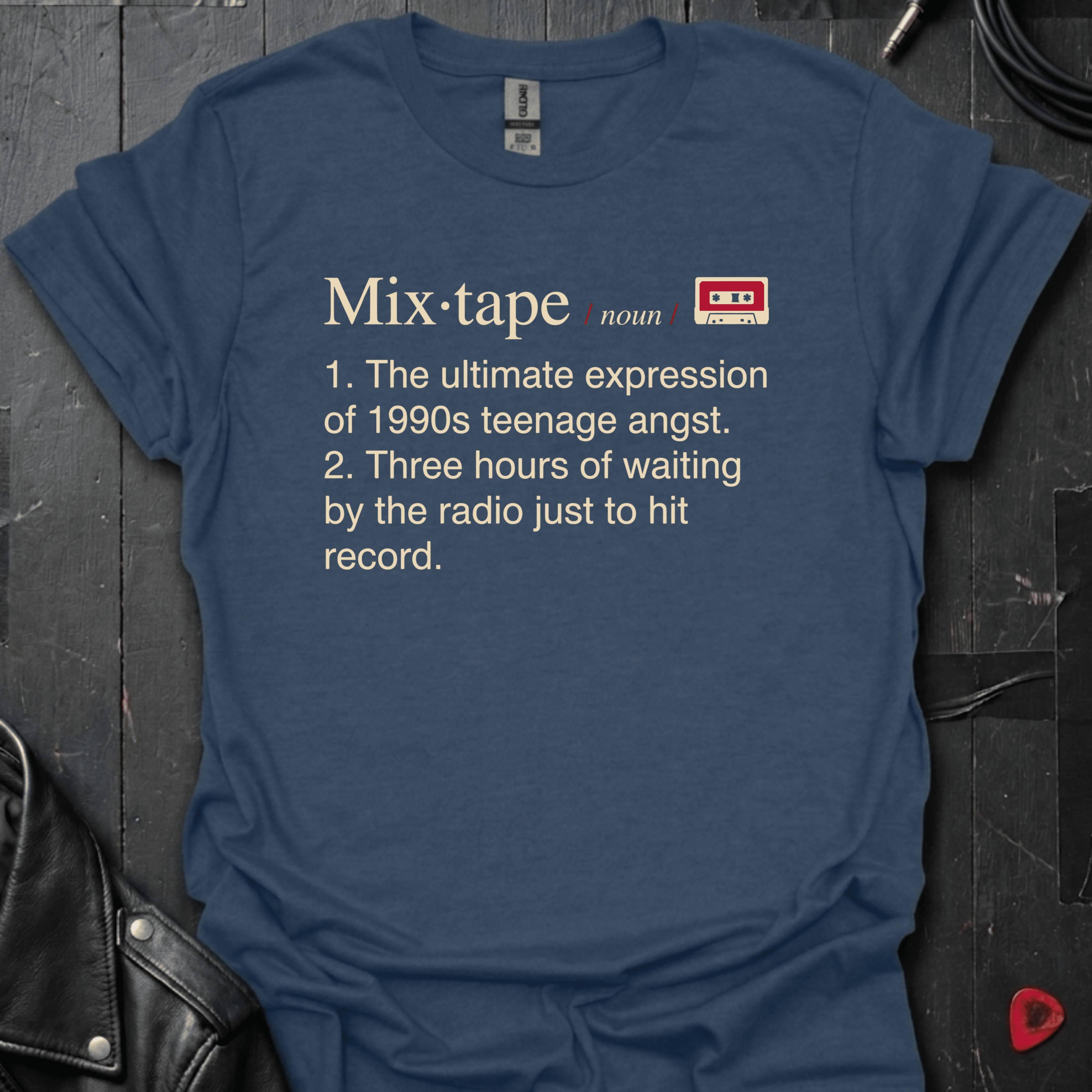 Mixtape Definition T-Shirt - Heather Navy - T-Shirt