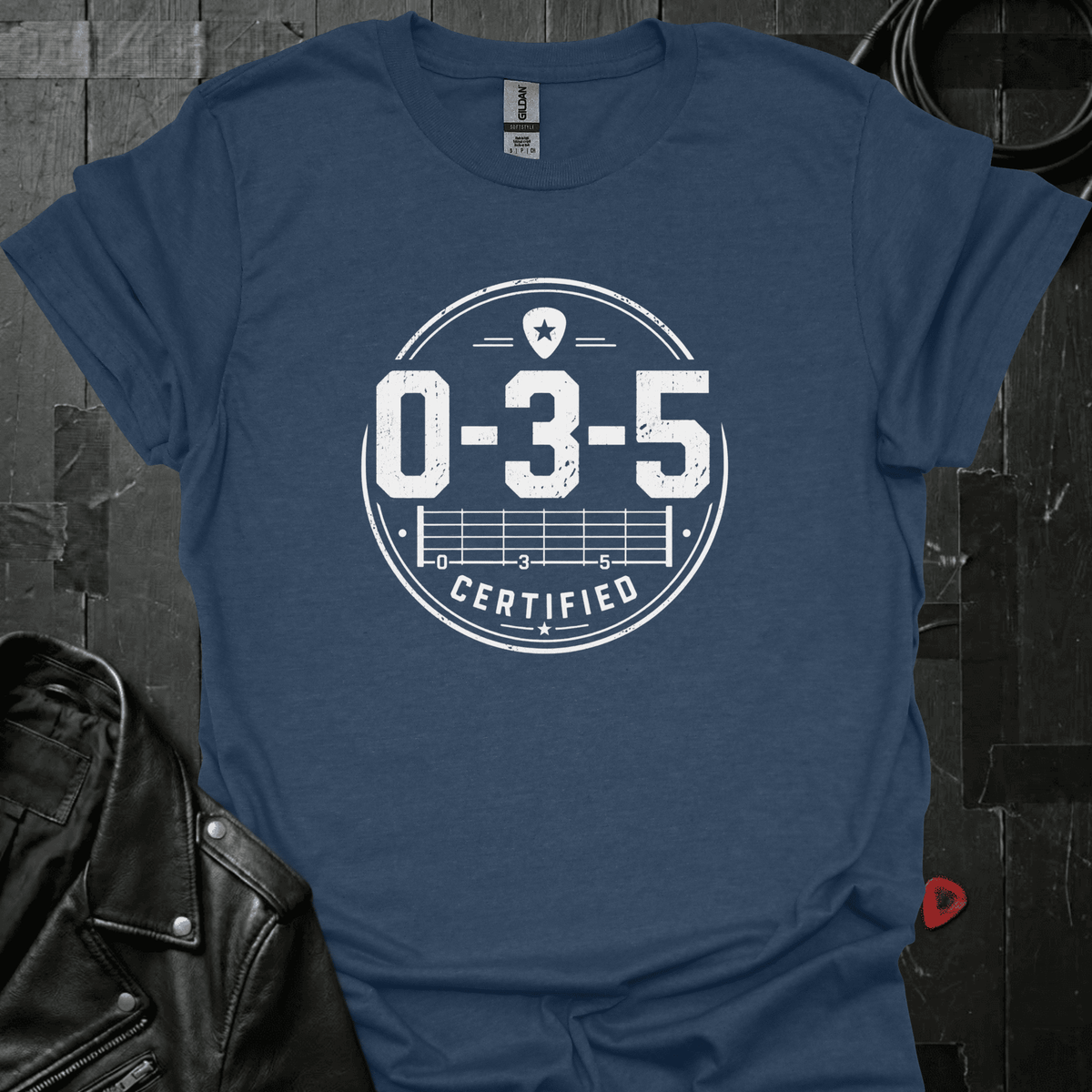 0 3 5 Certified T-Shirt - Heather Navy - T-Shirt