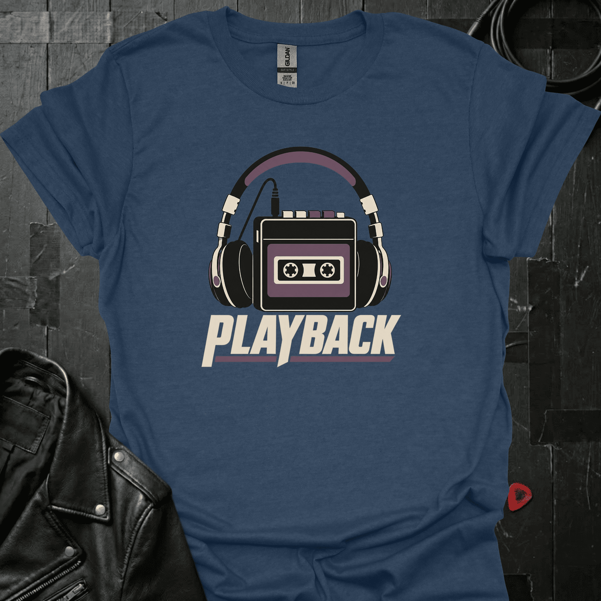 Playback T-Shirt - Heather Navy - T-Shirt