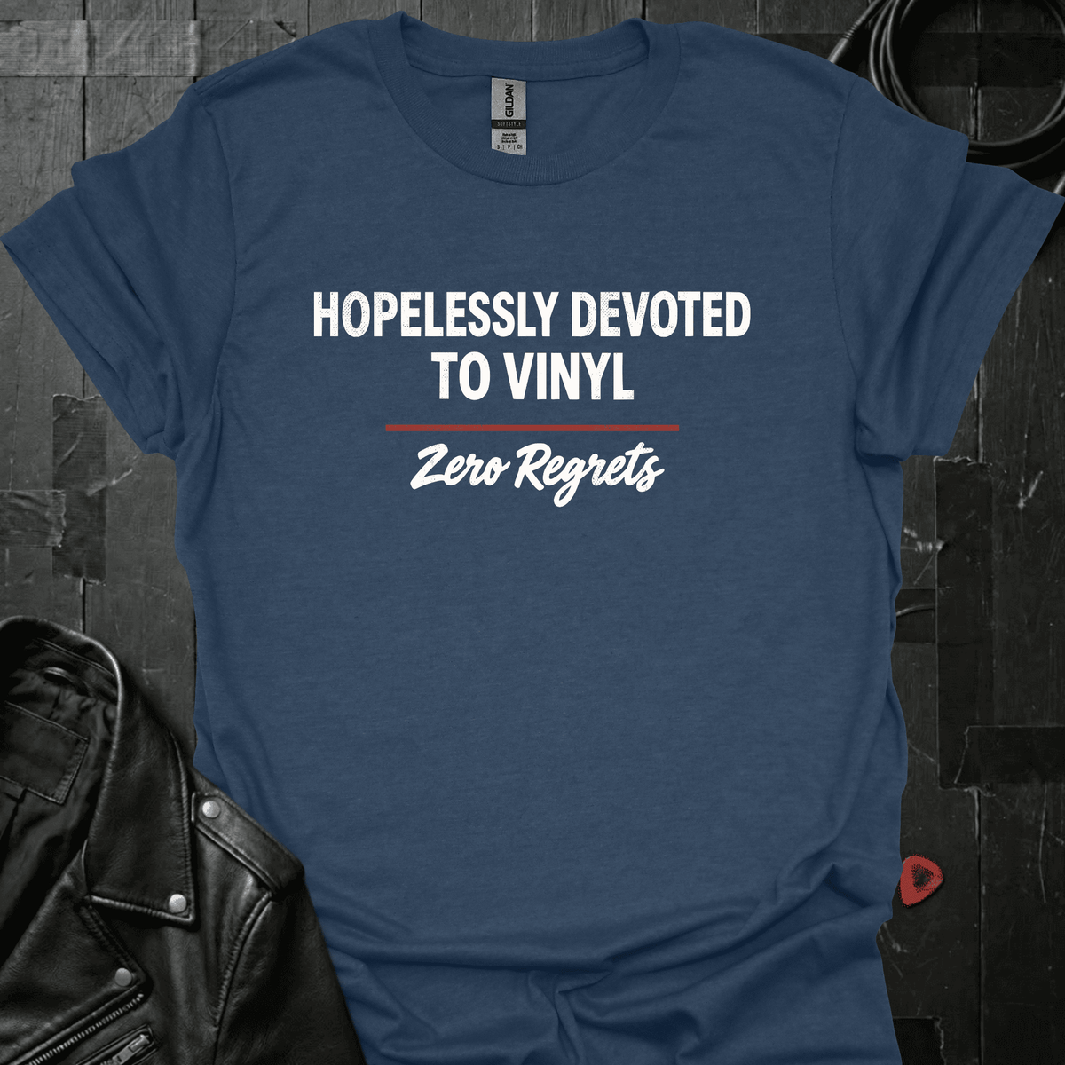 Hopelessly Devoted To Vinyl T-Shirt - S - T-Shirt