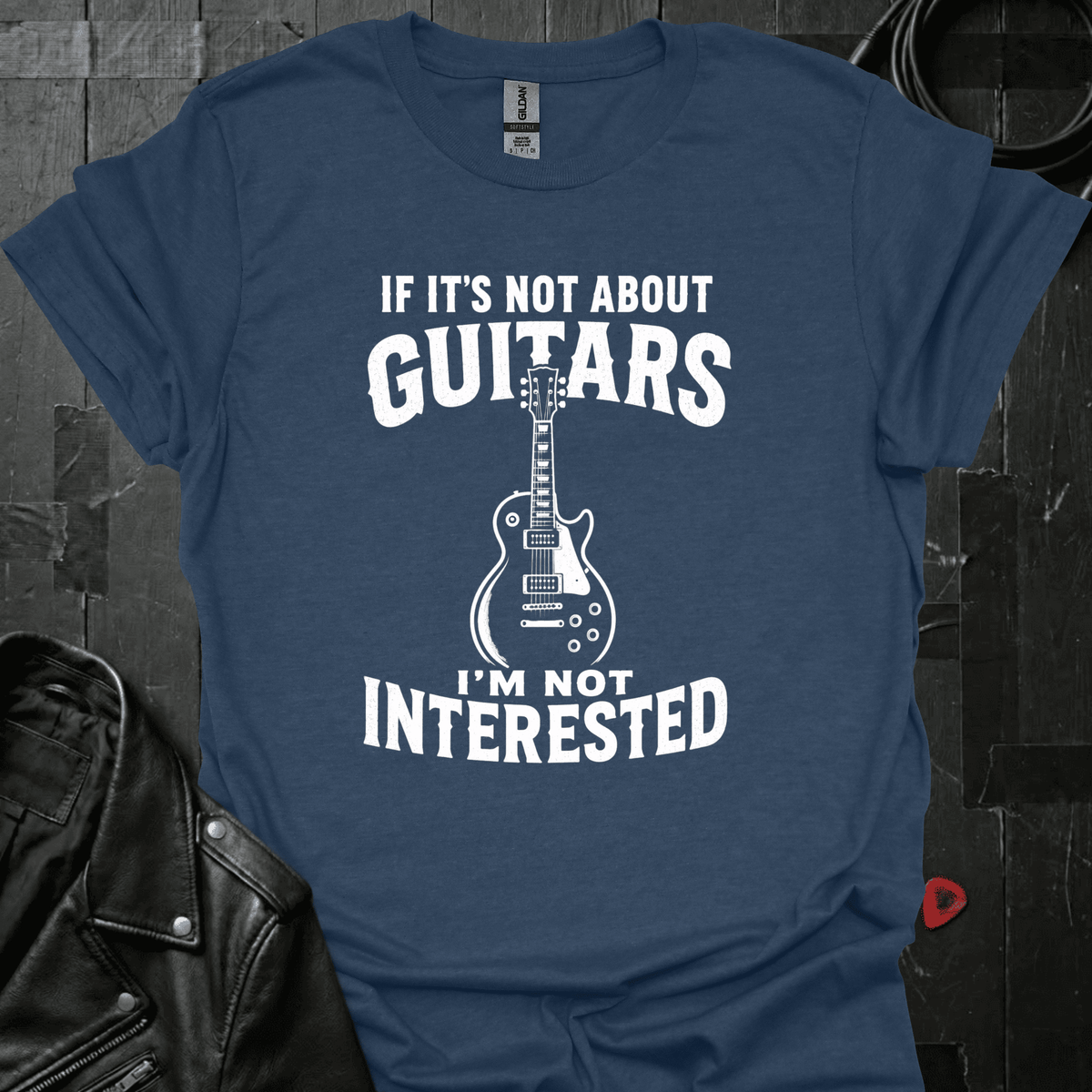 Guitars Only T-Shirt - Heather Navy - T-Shirt