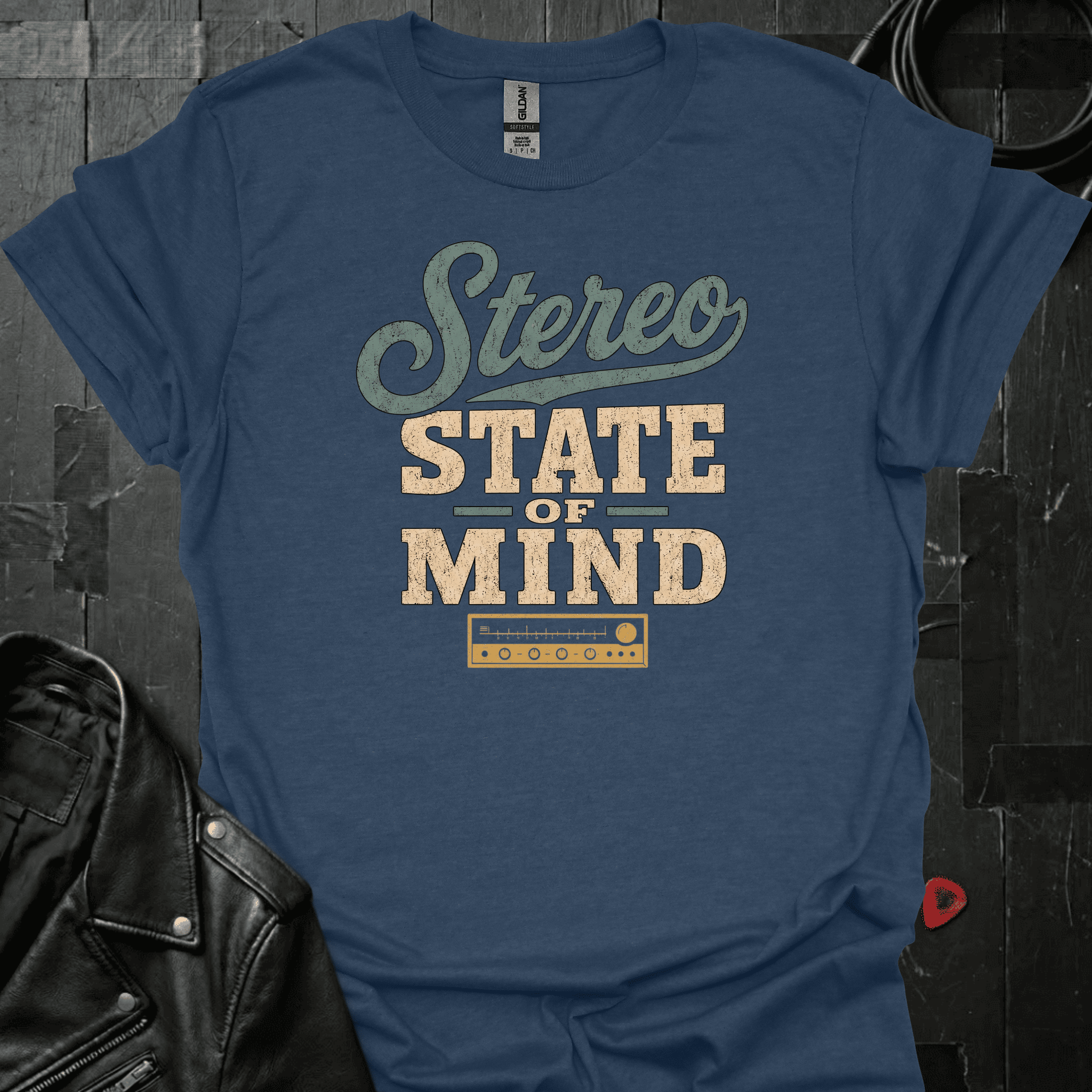 Stereo State Of Mind T-Shirt - Heather Navy - T-Shirt