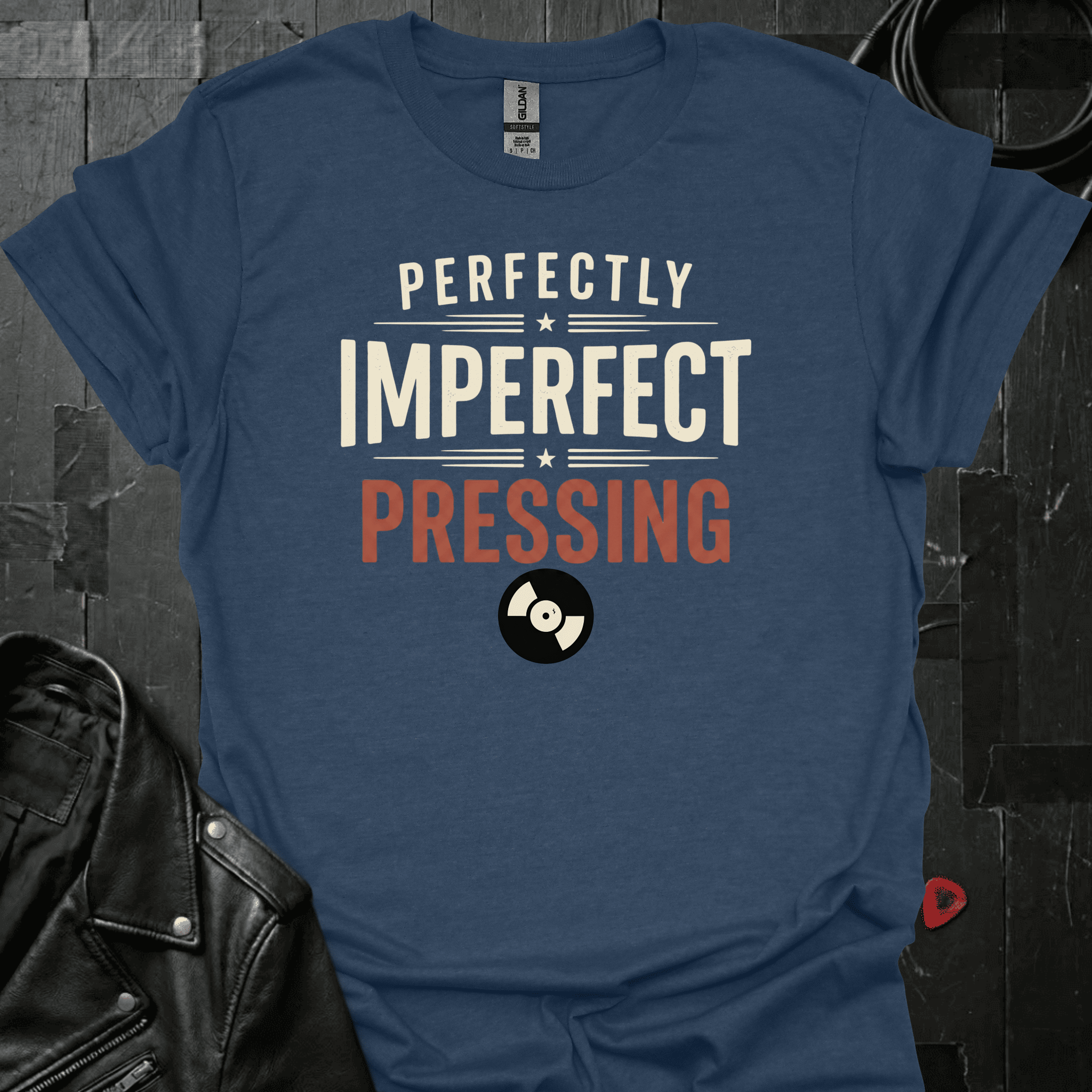 Perfectly Imperfect Pressing T-Shirt - Heather Navy - T-Shirt
